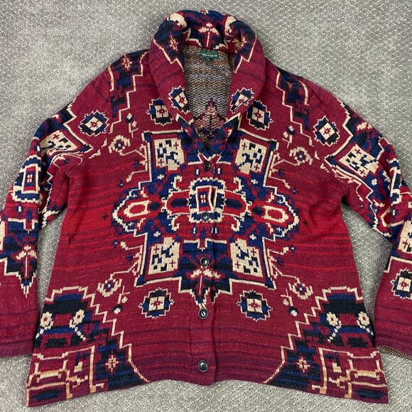 Lauren Ralph Lauren Sweaters - Lauren Ralph Lauren Cardigan Sweater Womens 3X Shawl Collar Aztec Southwester